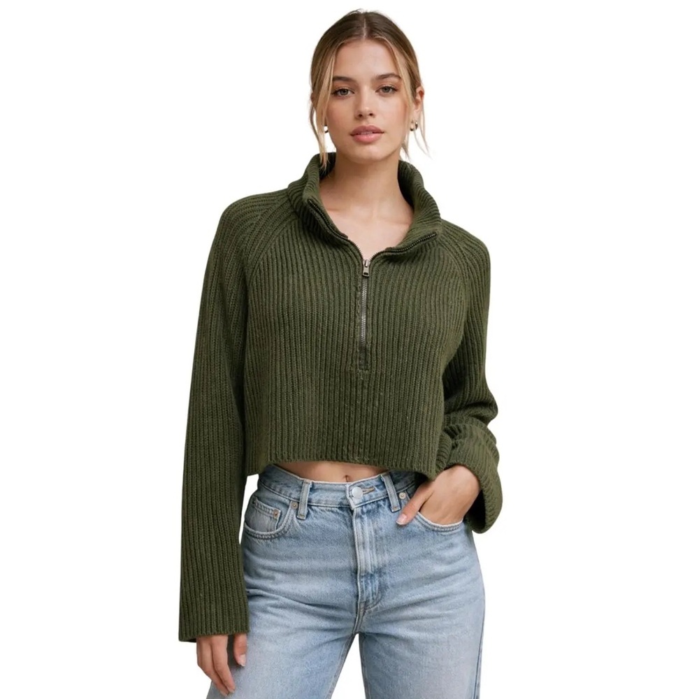 Free People Great Half Zipped Sweater